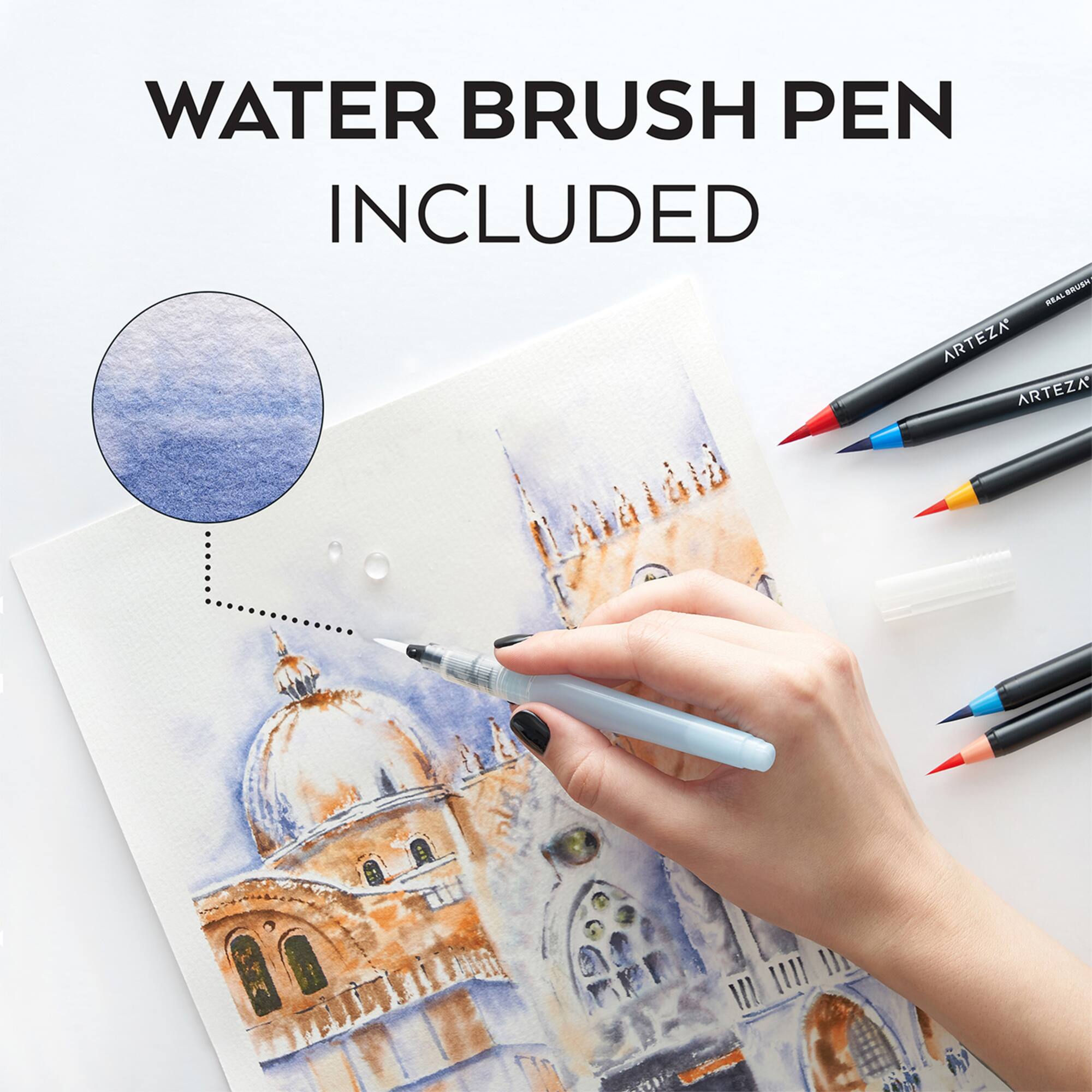 Arteza® 96 Real Brush Pens® Set with Carrying Case